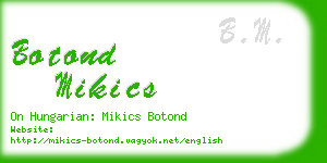 botond mikics business card